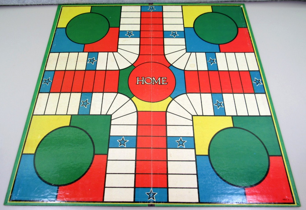 The Game of India BOARD ONLY Milton Bradley VTG1981 Like Parcheesi Replacement
