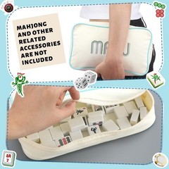 Empty Mahjong Bag Thickened American Mahjong Tiles Bag with Zipper Storage Po…
