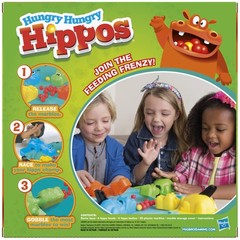 Hungry Hungry Hippos Kids Board Game, Preschool Games for 2-4 Players, Easy to