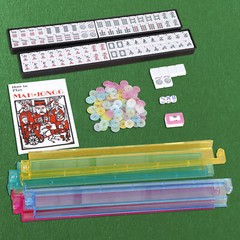 American Mahjong Set 166 White Tiles with Red Bag Complete Western Mahjong Set