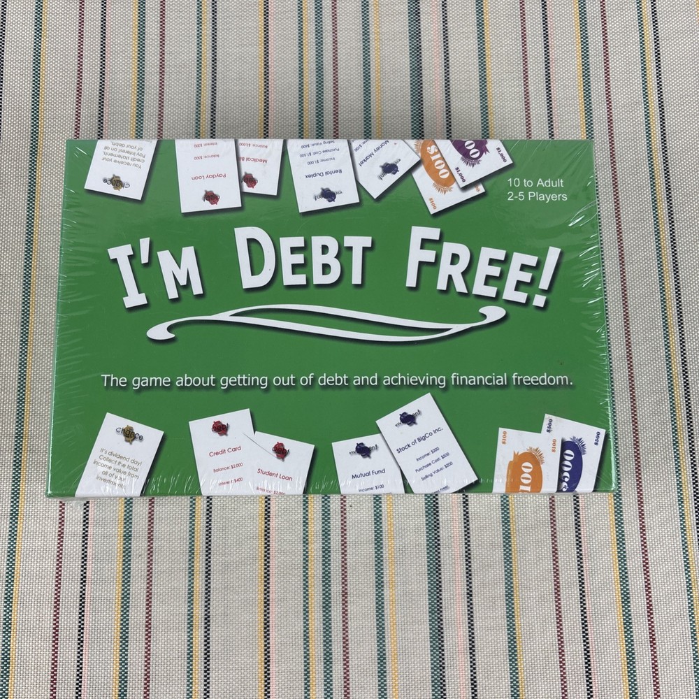 I’m Debt Free! Retired Card Game Age 10 Adult 2-5 Players Financial Freedom NEW