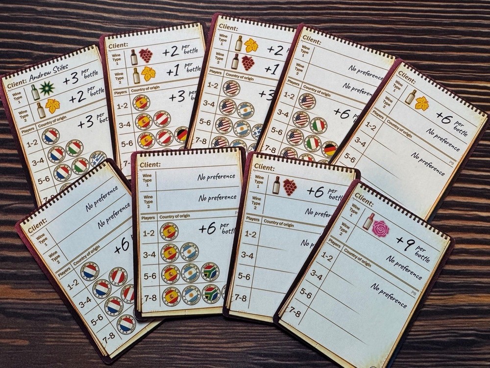 Wine Cellar: More Clients Promo Cards Game Boy Geek Kickstarter 2025 New!