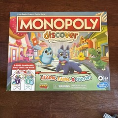 Monopoly Discover Board Game for Kids Ages 4+, 2-Sided Gameboard, Playful