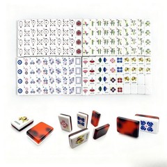 Tortoiseshell Double Layer Acrylic American Mahjong Tiles 160-Piece USA Standard