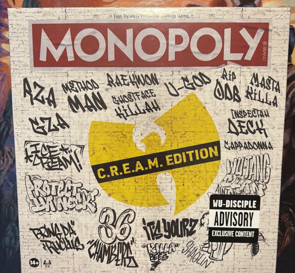 New Sealed Wu Tang Clan Cream (C.R.E.A.M. Edition) Monopoly Board Game x1