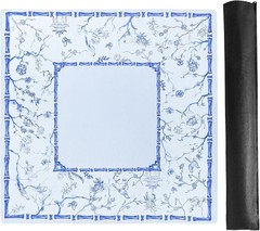 Large Blue Mahjong Mat (31.5” X 31.5”) with Black Carrying Bag, Anti-Slip, Noise