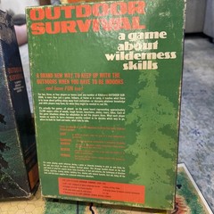 OUTDOOR SURVIVAL Game About Wilderness Skills Vintage 1972 Avalon Hill #895