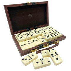 Premium Classic Domino Set – Jumbo – Double Six – 28 Thick Pieces in Durable Woo