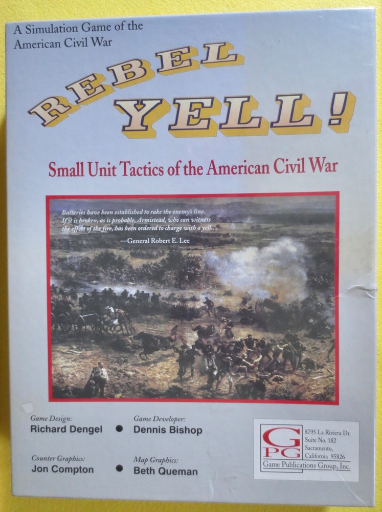 Rebel Yell! Small Unit Tactics of the American Civil War. 1991 Free UPS shipping