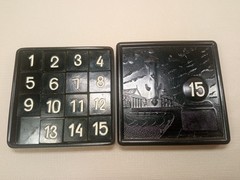 Rare vintage Soviet carbolite puzzle game 15 cubes 1970s