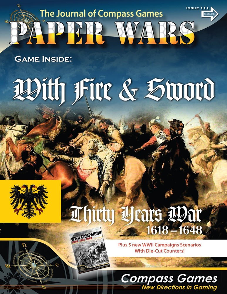 Compass Games Paper Wars #111 With Fire & Sword: The Thirty Years War NISW