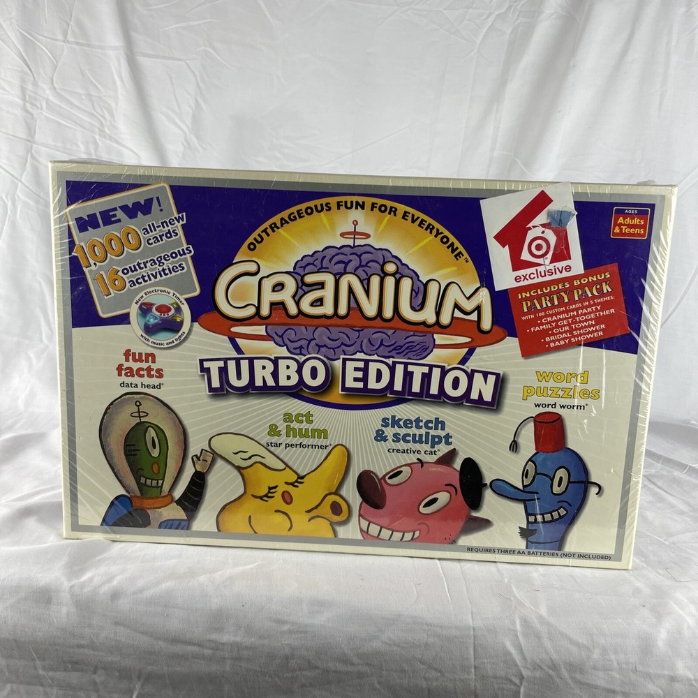 2004 Cranium Turbo Edition Family Board Game Adult & Teen Fun Facts New Sealed