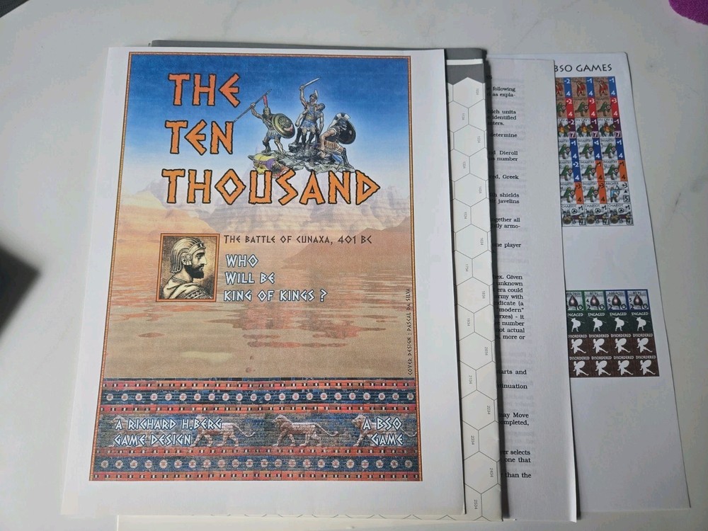 BSO DTP War Game Ten Thousand – The Battle of Cunaxa, 401BC Bag Richard Berg