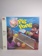 Vintage Pig Pong Milton Bradley 1986 Game Table Tennis COMPLETE
