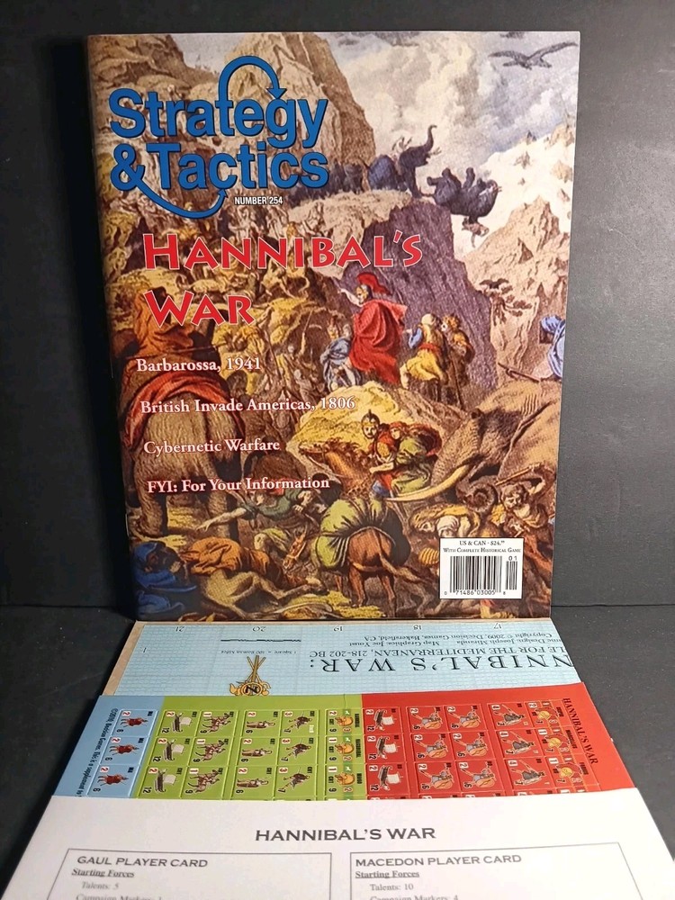 NEW UNPUNCHED Strategy & Tactics Game Magazine 254 – HANNIBAL’S WAR