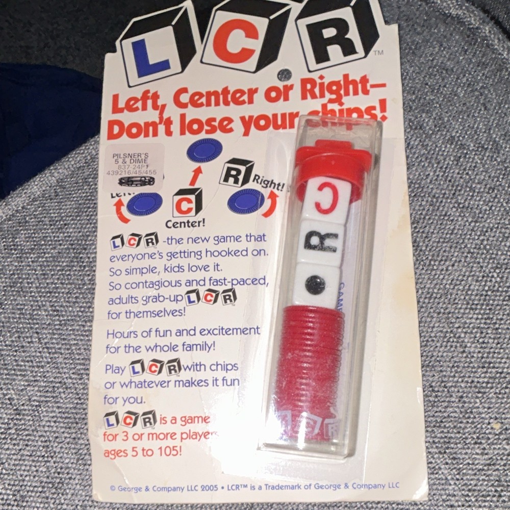 George & Company LCR Left Center Right Dice Game Complete 2005 3+ Players 5+