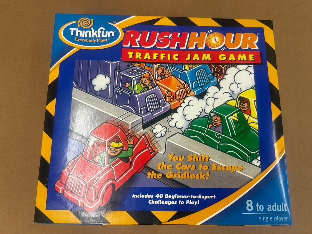 Rush Hour Traffic Jam Game Logic Puzzle ThinkFun Binary Arts SEALED
