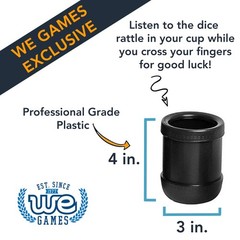 WE Games 4 Plastic Dice Cups, 20 Dice, Instructions for Liar’s Dice and 10 Games
