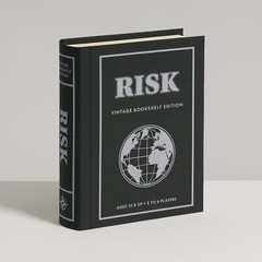 RISK, Trouble, and Guess Who? Vintage Board Game Linen Bookshelf Collection New