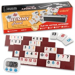 Smilejoy Rummy Cube Game Four Players Edition, Deluxe Standard, Multicolored