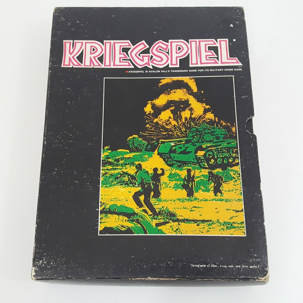 Kriegspiel Military Chess Wargame Avalon Hill 1970 Bookshelf Game 806 Punched
