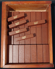 2007 Hasbro Jenga Vintage Bookshelf Edition – Includes Wooden Box & 54 Pieces