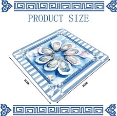 31.5″ Oyster Mahjong Mat Summer Bow Stripe Tab Tablecloth Game Mat 31.5 Inches
