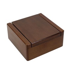 WE Games Old-Fashioned Metal Jacks in a Walnut Stain Wooden Box