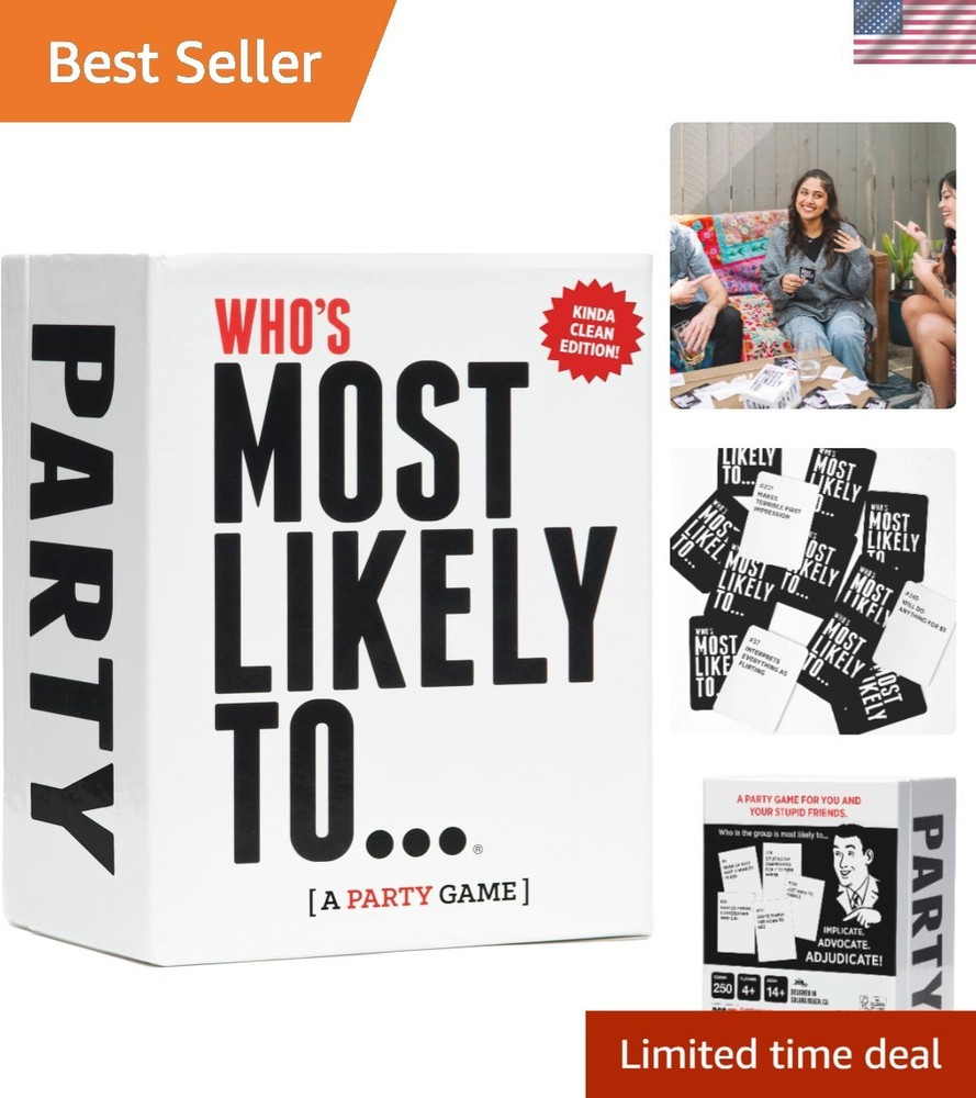 Delightful Party Game – Who’s Most Likely to… Kinda Clean Family Edition