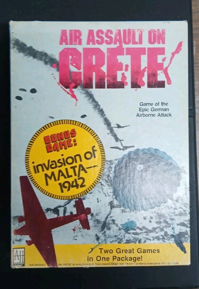 Avalon Hill Air Assault on Crete / Invasion of Malta 1942 AVH823 Unpunched Rare