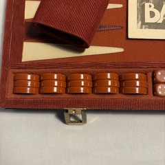 1973 Pacific Game Co Backgammon-Red & Butterscotch 1” Chips Vintage Retro