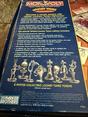 1999 Looney Tunes Monopoly Official Classic Cartoon Limited Edition Vtg