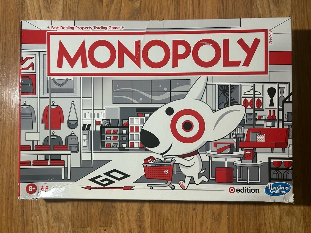Monopoly Target Edition Board Game Hasbro 2021 Open Box Complete F2945