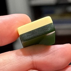 Mahjong Lot 8 Random Tiles French Ivory Piroxloid Green Jellyback 20’s [