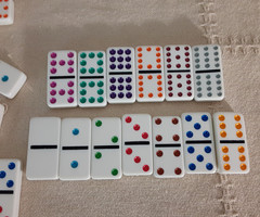 Vintage Domino Set – Pavilion Color Dot Double 12 Vinyl Case Complete 91 Pieces