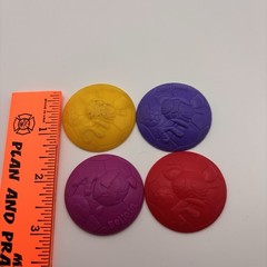 4 Sabritas Pambolazos POG Coin Mexico Rare Tazo Powerpuff Girls Cartoon Network