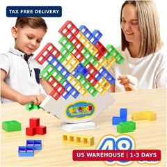 Ziogogco 48 Pcs Game Gifts, Balance Stacking Blocks Game，Perfect for Family, Par