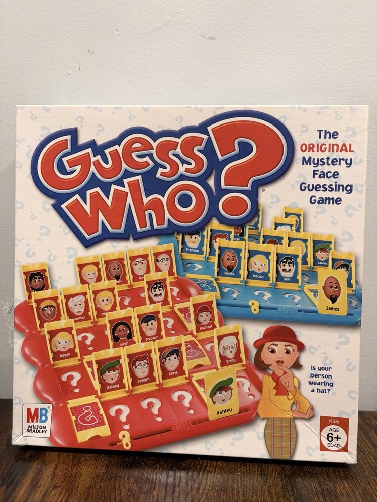 Guess Who ? 100% Complete Mystery Face Guessing Game Milton Bradley 2005