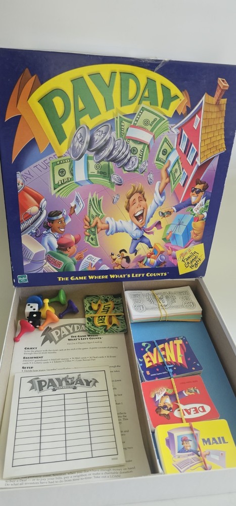 PAYDAY Board Game Hasbro Parker Brothers 2000 Edition Family Game