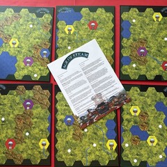Vintage Age of Steam Train Strategy Board Game 2001 & Time Traveler Expansion