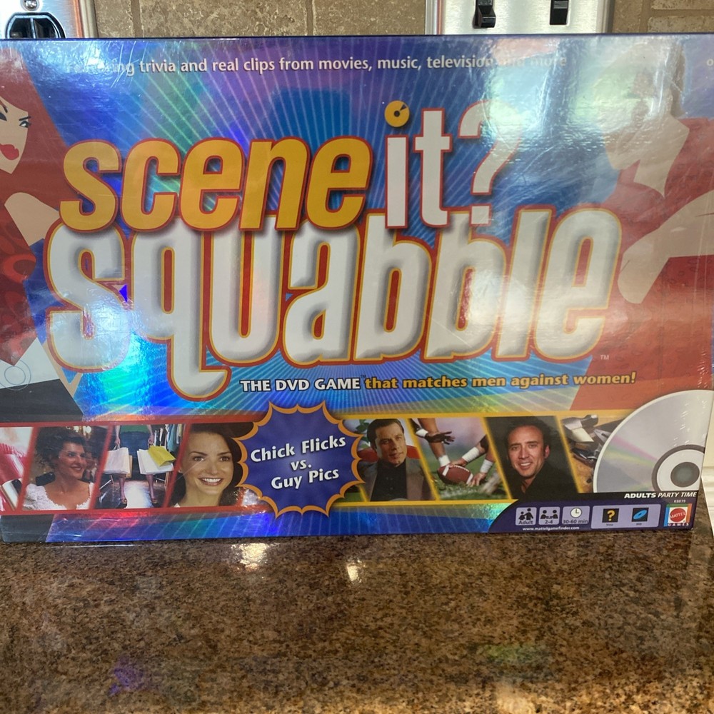 Scene it Squabble DVD Game Family Party Activity Entertainment Trivia Music New