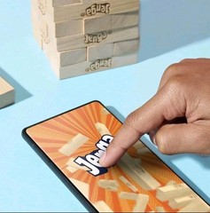 Official Hasbro Jenga Game Wood Block Stacking Tower with Digital Die Ages 6+