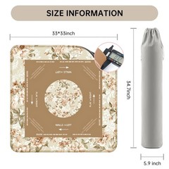 Mahjong Mat – 33″x33″ Non-Slip Noise Reduction Gaming Mat for Table, 3mm Thic…
