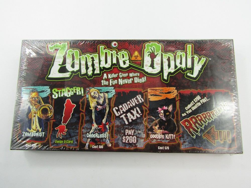 Zombie Opoly Board Game Where The Fun Never Dies Monopoly Style New Sealed