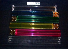 Acrylic American Mahjong Set with 166 Tiles Racks Pushers Tokens Aluminum Case