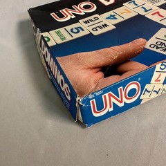 Vintage UNO Dominos Game 1986 International Games Complete 81 Tiles 6 Racks