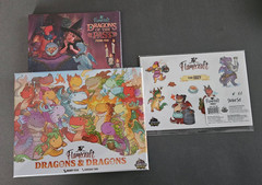 Flamecraft Dragons & Dragons Expansion + Dragons of the Past Promos + Stickers