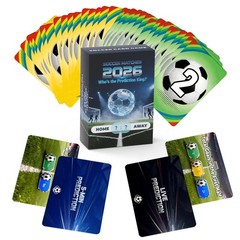 World Cup 2026 Soccer Cards Party Games – 90 Card Set Live Match Prediction C…