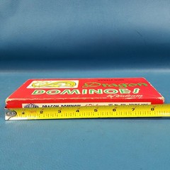 VTG Double Nine Dragon Wood Dominoes Halsam #920 Complete Set Box Manual
