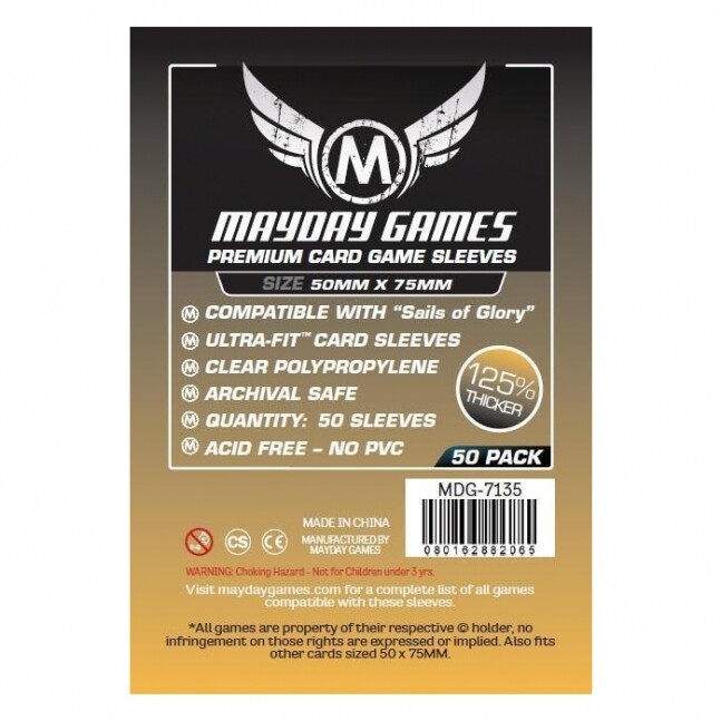 Premium Card Sleeves Sails of Glory (50-Piece) 50x75mm – 7135 – Card Cases